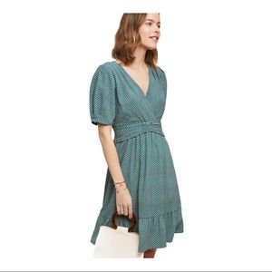 Maeve Anthro Sz 6 Emerald Green Keily Belted Dress